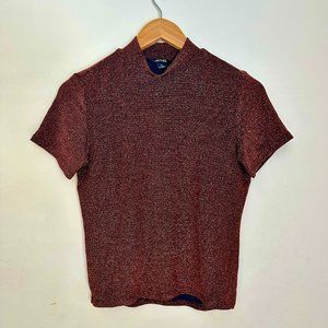 Monki y2k glitter bronze mockneck